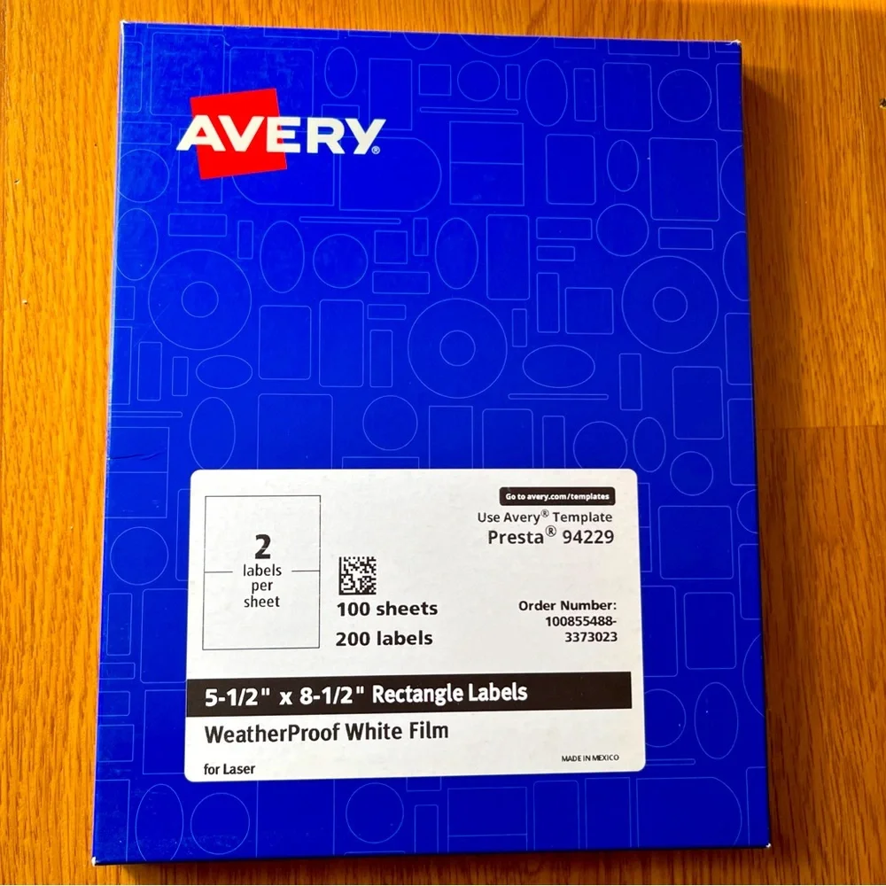 Avery Presta Labels 5-1/2